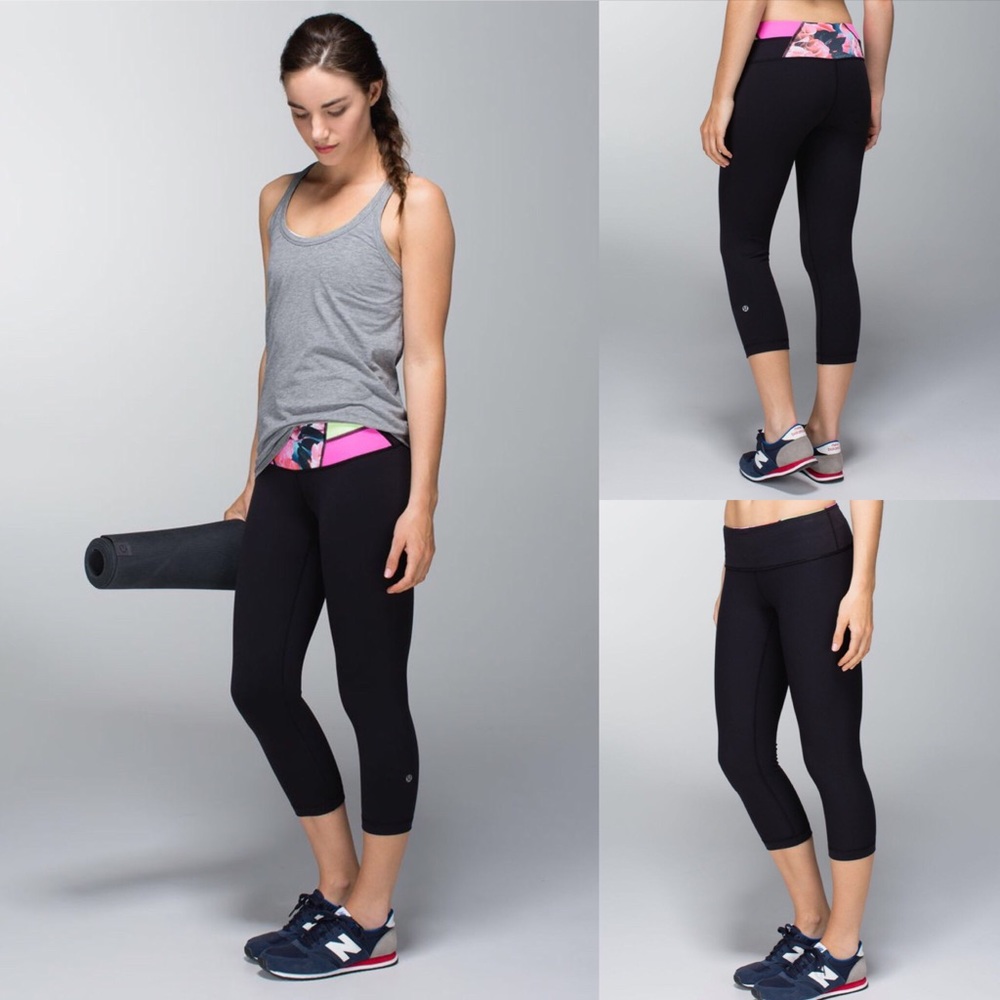 Lululemon Secret Garden Wunder Under Crop Leggings